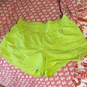 Lululemon Athletica Neon Green Athletic Shorts